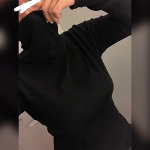 Black turtleneck sweater